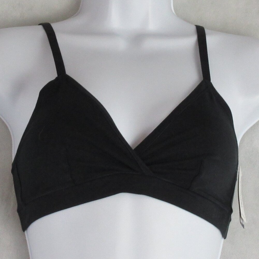 NWT GAP GapBody Women's Breathable Full Coverage Bralette, True Black, Small